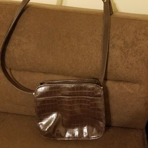 Liz Claiborne brown snake skin purse